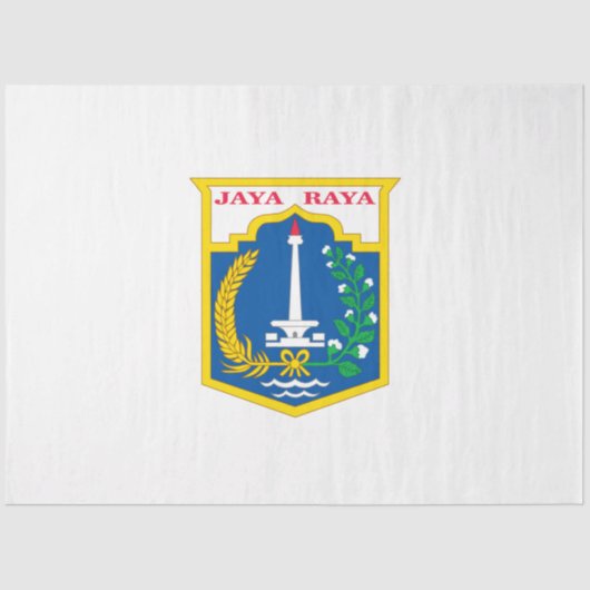 ジャカルタ国旗（インドネシア・キャピタル・シティ） 薄葉紙 (正面)