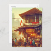 ジャカルタ通りコーヒーショップ シーズンポストカード (正面/裏面)