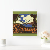 ジャカルタ インドネシアのホテル ネーデルランデン ヴィンテージ スクエア壁時計 (ホーム)