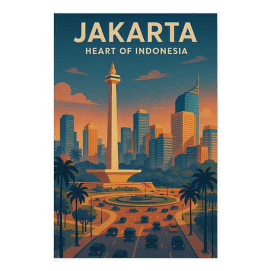 ジャカルタ - インドネシアの心 ポスター (正面)