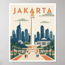 ジャカルタ インドネシア旅行ポスター
