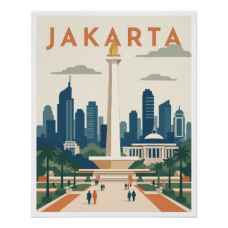 ジャカルタ インドネシア旅行ポスター ポスター