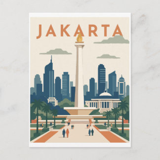 ジャカルタ インドネシア旅行ポスター ポストカード