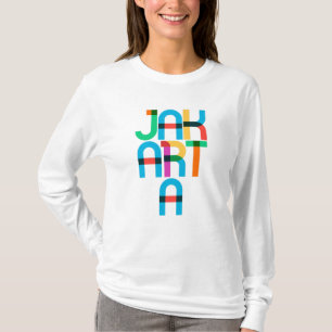 ジャカルタ インドネシア ポップアート レターズ Tシャツ