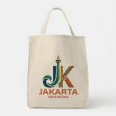 ジャカルタ インドネシア 東南アジア トートバッグ (裏面)