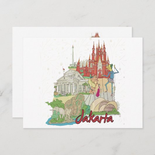 ジャカルタ ポストカード (正面/裏面)