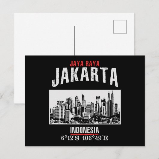 ジャカルタ ポストカード (正面/裏面)