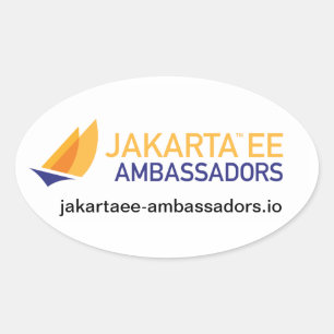 ジャカルタEEアンバサダーステッカー 楕円形シール