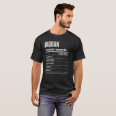 ジャカンサービングサイズ栄養ラベルカロリー Tシャツ (正面フル)
