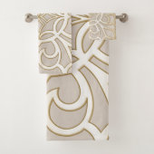 ジャカードインプレッション模様 バスタオルセット (インサイチュ)