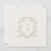 ジャカードクレスト日付の結婚写真カードを保存 セーブザデート (裏面)