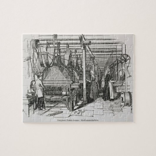 ジャカード力織機(版木、銅版、版画) ジグソーパズル (横)