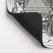 ジャカード力織機(版木、銅版、版画) マウスパッド (コーナー)