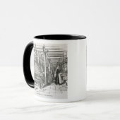 ジャカード力織機(版木、銅版、版画) マグカップ (正面左)