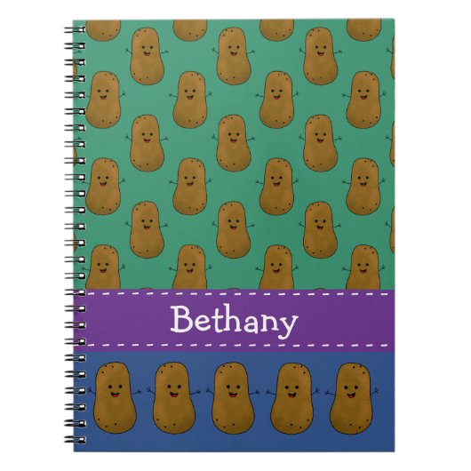 ジャガイモが多パーソナライズされたい ノートブック (正面)