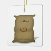 ジャガイモのおもしろい保管方法素朴 セラミックオーナメント (左)