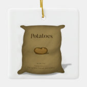 ジャガイモのおもしろい保管方法素朴 セラミックオーナメント (正面)