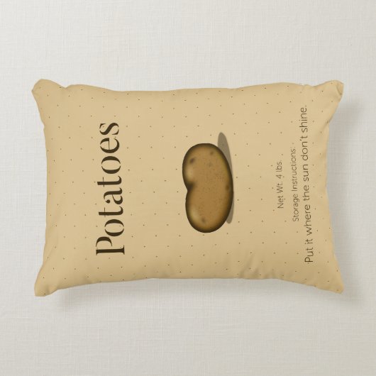 ジャガイモのユーモアのある貯蔵方法 アクセントクッション (正面)