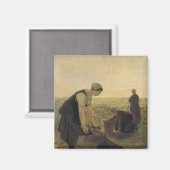 ジャガイモの収穫 マグネット (正面/裏面)