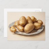 ジャガイモの山のプレート シーズンポストカード (正面/裏面)