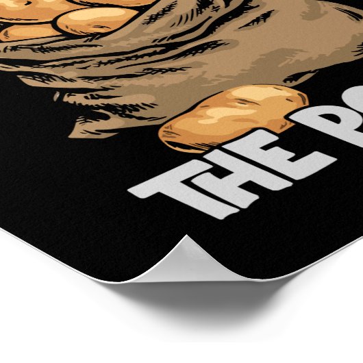 ジャガイモの根のおもしろい野菜ジャガイモを尊重する ポスター (角)