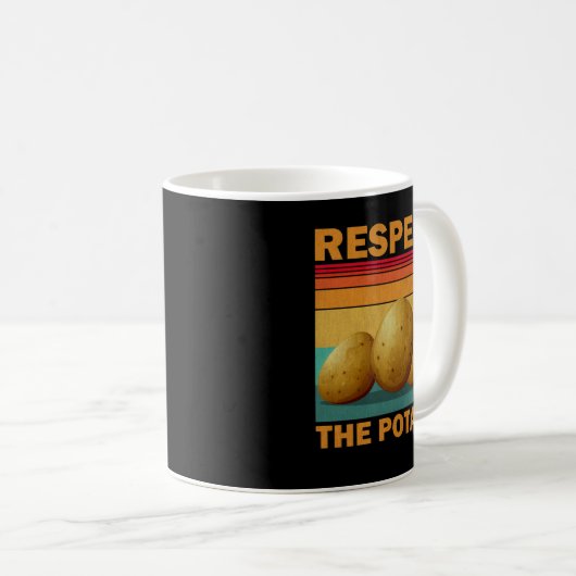 ジャガイモを尊重おもしろい- Potato コーヒーマグカップ (正面右)