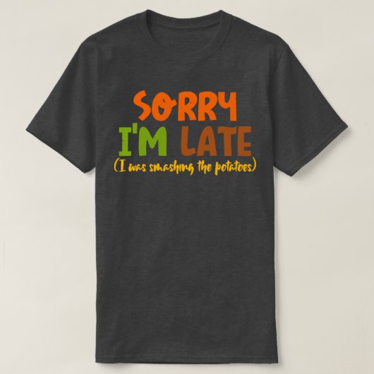 ジャガイモを粉砕する Tシャツ (デザイン正面)