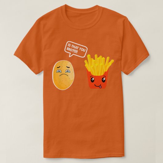 ジャガイモシャツフライポテトフランスのの値リストか Tシャツ (デザイン正面)