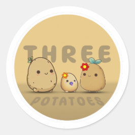 ジャガイモ三枚 ラウンドシール