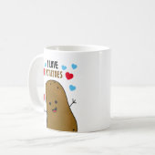 ジャガイモ大好き コーヒーマグカップ (正面左)