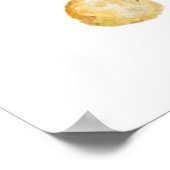 ジャガイモ植物水彩 ポスター (角)