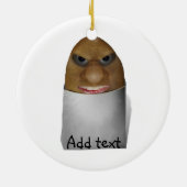 ジャガイモ遊と一緒に – ジャガイモの鼻 セラミックオーナメント (裏面)