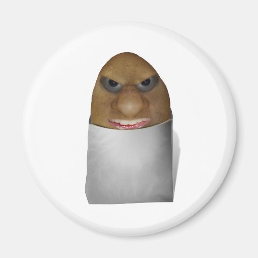 ジャガイモ遊と一緒に – ジャガイモの鼻 マグネット (正面)