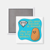 ジャガイモ>ダイヤモンド マグネット (正面/裏面)