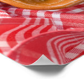 ジャガイモ、トマト、ネギと野菜の焼き物 ポスター (角)