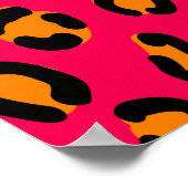 ジャガカラフルーの肌のシームレスなパターン、動物の芸術。 ポスター (角)