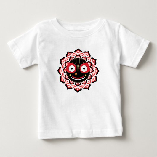 ジャガンナートの顔チャクラヒンドゥー教の神 ベビーTシャツ (正面)