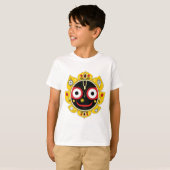 ジャガンナートの顔 ヒンズー教の神 スピリチュアル Tシャツ (正面フル)