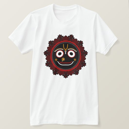 ジャガンナート - クリシュナアート Tシャツ (デザイン正面)