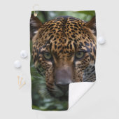 ジャガーが森に忍び込むのを見ながら ゴルフタオル (インサイチュ)