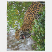 ジャガーのうなり声 フリースブランケット (正面)