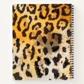 ジャガーのファーパターンを持つスパイラルノートブック ノートブック (裏面)
