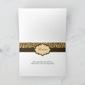 ジャガーのリボンは感謝していしています サンキューカード (内部)