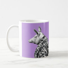ジャガーの毛皮のコートを着た豚（すみれ） コーヒーマグカップ