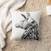 ジャガーの毛皮のコートを着た豚（雪） クッション (ブランケット)