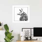 ジャガーの毛皮のコートを着た豚（雪） ポスター (ホームオフィス)