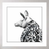 ジャガーの毛皮のコートを着た豚（雪） ポスター (正面)