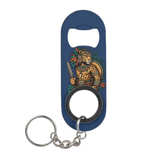 ジャガーの部族 勇敢な戦士 キーホルダー栓抜き (正面)