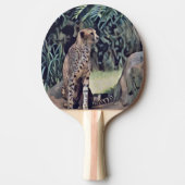 ジャガーインザフォレスト油絵を描、卓球ラケット 卓球ラケット (正面)