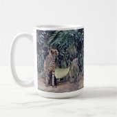 ジャガーインザフォレスト絵を描油、コーヒーマグ コーヒーマグカップ (左)